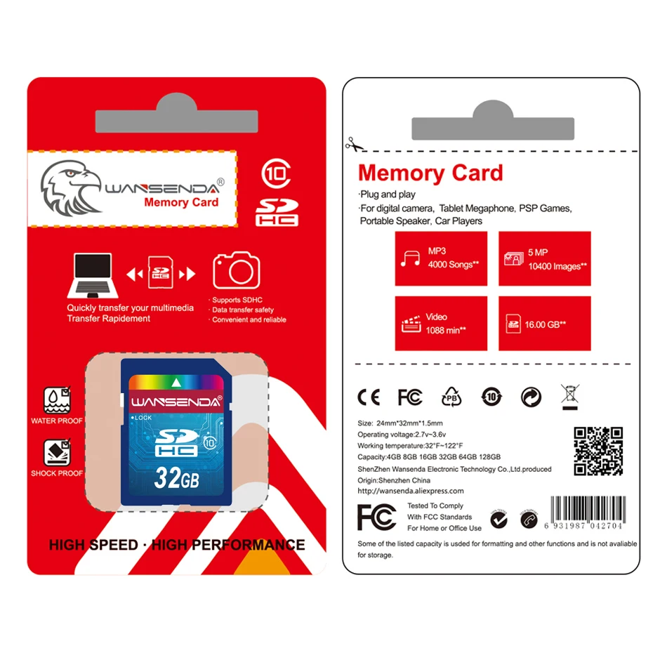 Стандартная SD карта 64 ГБ 32 16 ГБ|card reader mp3 player|card codecard jacket |