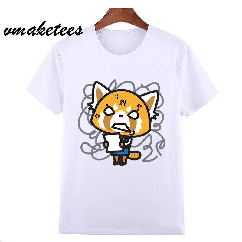 Новое поступление футболка Aggretsuko Aggressive Retsuko мужская и женская модная с принтом
