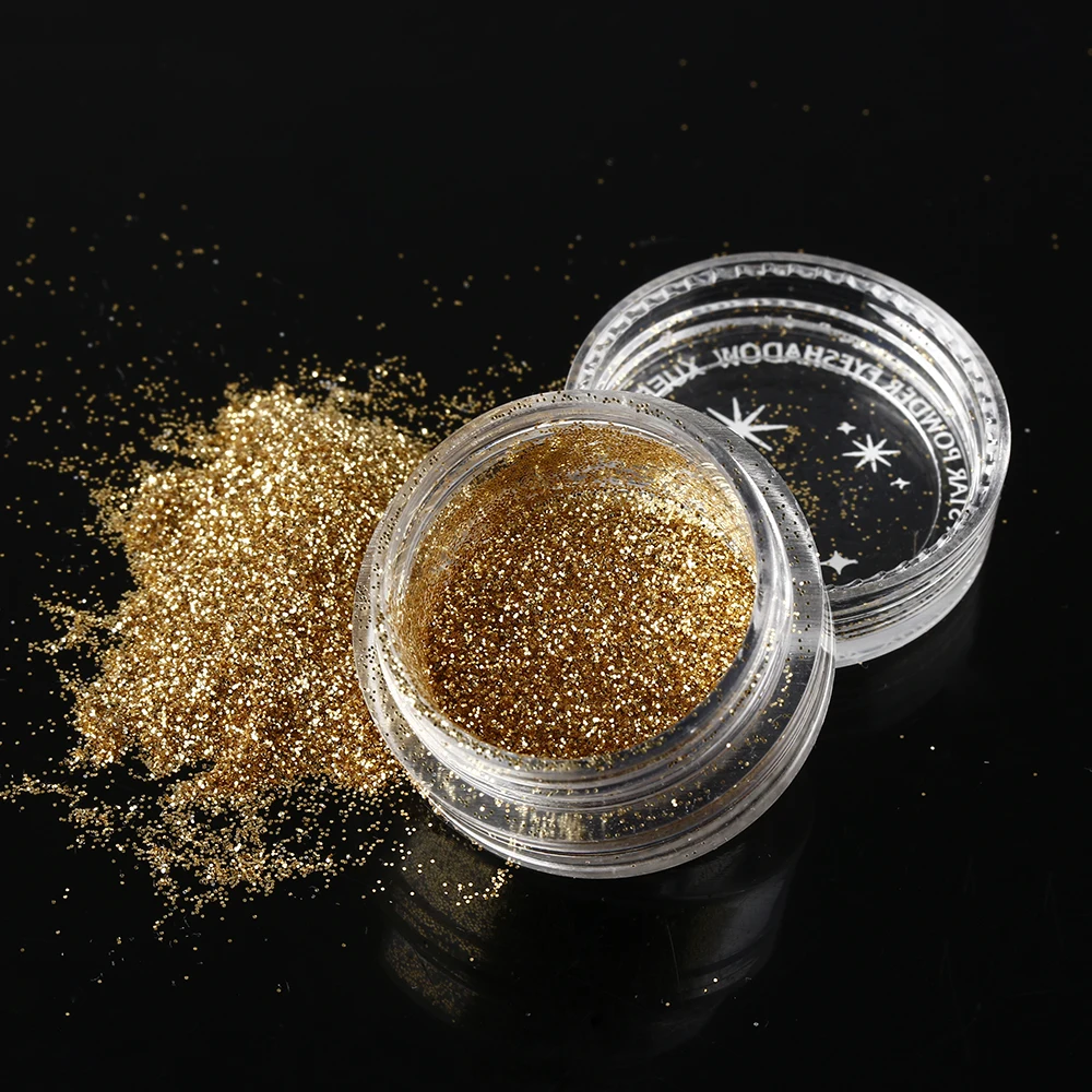 

1 Box Silver/Gold 3g Diamond Highlight Sparkly Makeup Glitter Loose Powder Eyeshadow Eye Shadow Pigment Eyes Cosmetic Tools