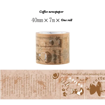 1 Roll 40mm*7m Coffee Newspaper Retro English Letter Masking Tape Sticker Stationery Washi Tape For Decorative Diary Tapes
1 Roll 40mm*7m Coffee Newspaper Retro English Letter Masking Tape Sticker Stationery Washi Tape For Decorative Diary Tapes