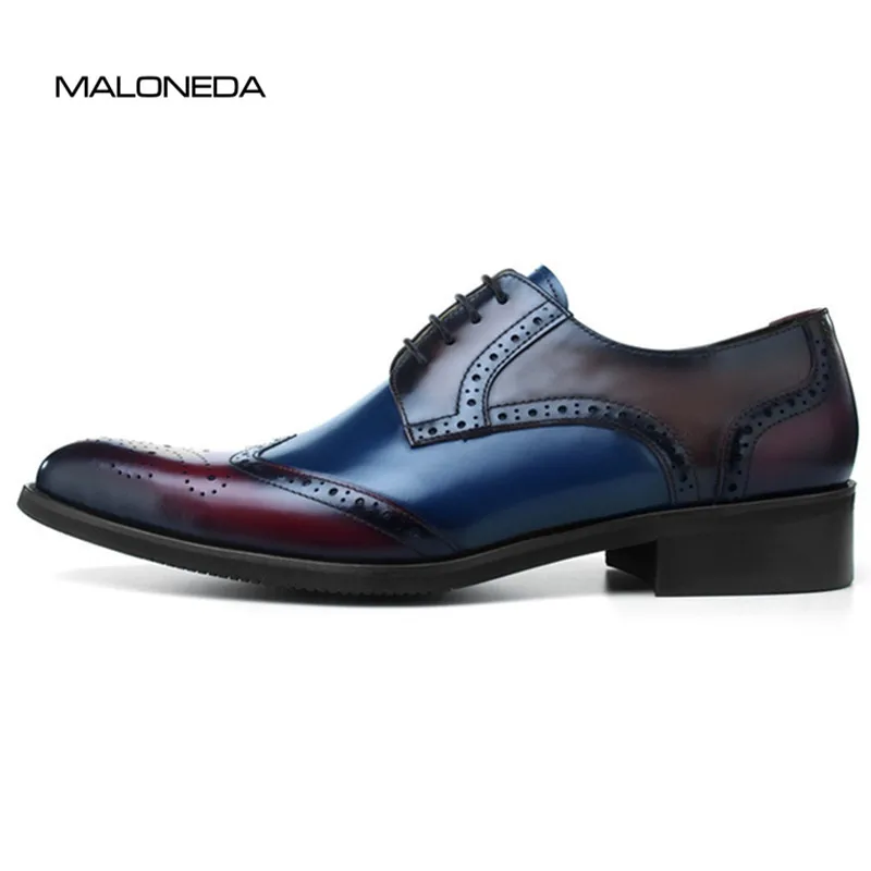 MALONEDA Handmade Classic Genuine Leather Shoes Men Mixed Color Brogue Formal Dress Shoe
MALONEDA Handmade Classic Genuine Leather Shoes Men Mixed Color Brogue Formal Dress Shoe