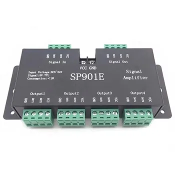 DC5-24V SP901E SPI output signal 4 control group LED Signal Amplifier controller for WS2811 SK6812 APA102 DMX512 strip module
DC5-24V SP901E SPI output signal 4 control group LED Signal Amplifier controller for WS2811 SK6812 APA102 DMX512 strip module