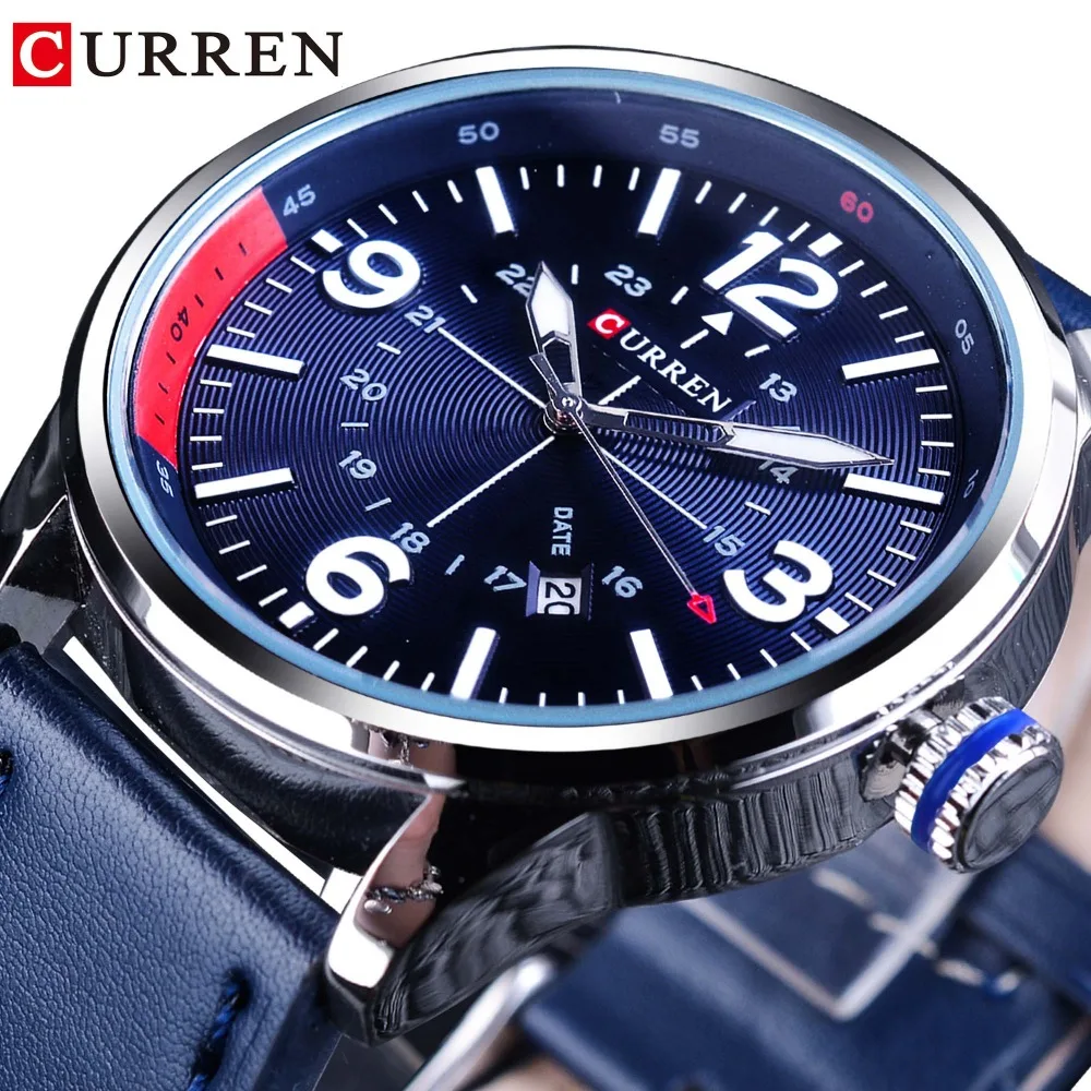 CURREN Blue Storm Design Genuine Leather Belt Calendar Display Mens Watches Top Brand Luxury Quartz Sport Wrist Watch Male Clock
CURREN Blue Storm Design Genuine Leather Belt Calendar Display Mens Watches Top Brand Luxury Quartz Sport Wrist Watch Male Clock
