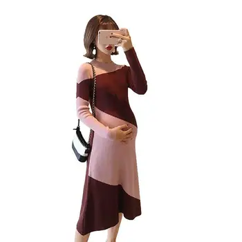 2019 Fashion Maternity Nursing Knitted Long Dress Pregnancy Clothes For Pregnant Women Contrast Color Sweater Dress Vestido Q474
2019 Fashion Maternity Nursing Knitted Long Dress Pregnancy Clothes For Pregnant Women Contrast Color Sweater Dress Vestido Q474