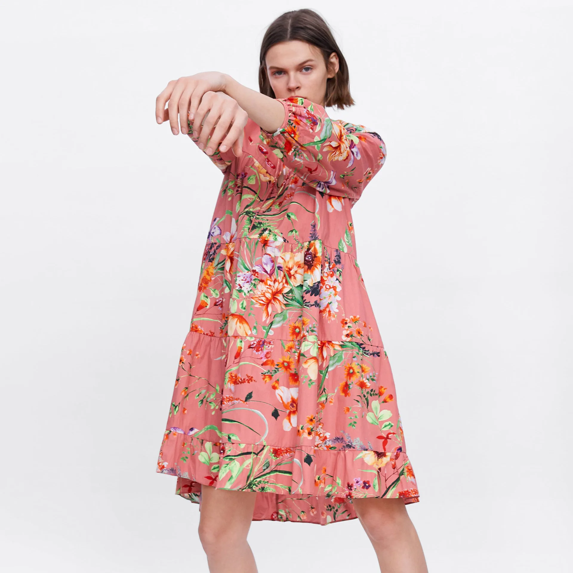 Jastie Floral Print Dress Women Loose Long Sleeve V-Neck Dresses Ruffle Hem Casual Beach Dress 2019 Summer Dresses Boho Vestidos
Jastie Floral Print Dress Women Loose Long Sleeve V-Neck Dresses Ruffle Hem Casual Beach Dress 2019 Summer Dresses Boho Vestidos