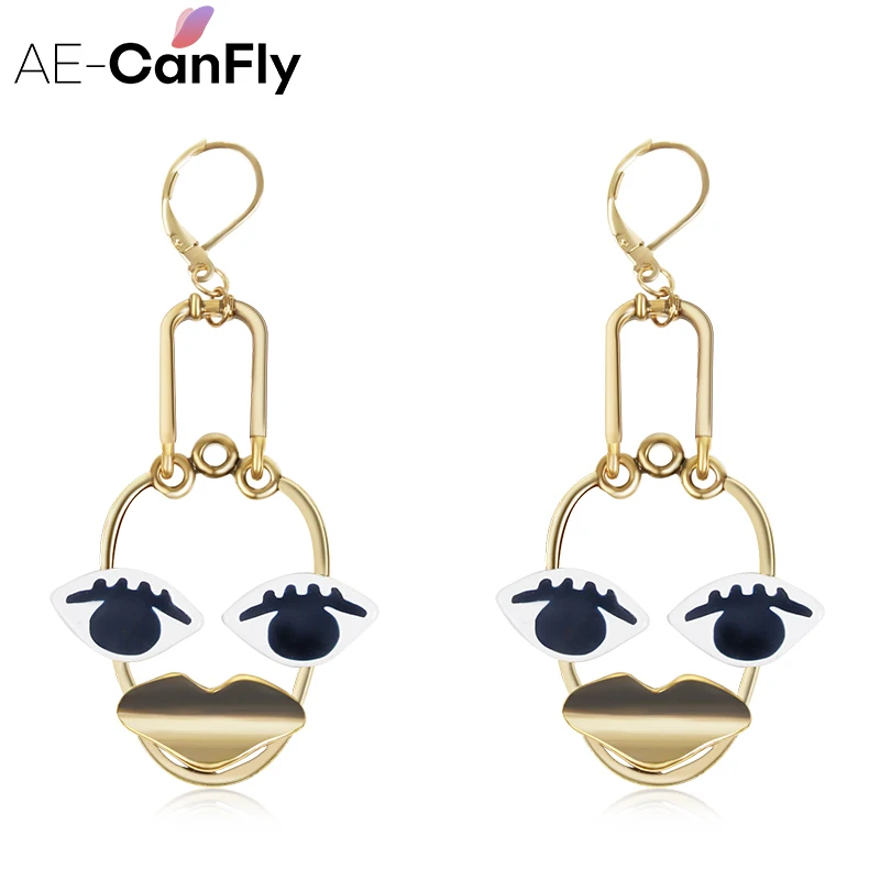 AE-CANFLY Новинка себе Висячие серьги Средства ухода для век за губами элемент Ретро