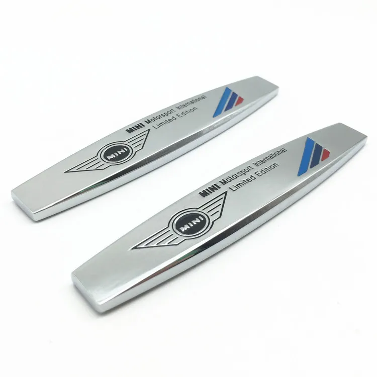 2pcs MINI Car Metal Sticker Emblem Alloy Strip Auto Fender Side Wing Rear Bumper Trunk Logo Styling Accessories Badge Decals
2pcs MINI Car Metal Sticker Emblem Alloy Strip Auto Fender Side Wing Rear Bumper Trunk Logo Styling Accessories Badge Decals