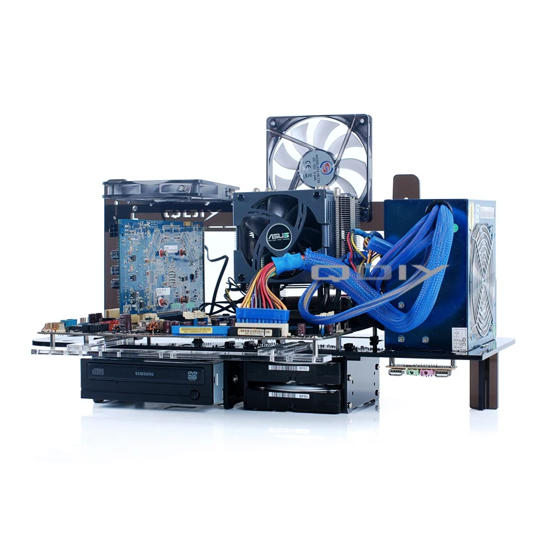 QDIY PC-D555X ATX PC Chassis Case Transparent acrylic Rack game host Box Frame gamer computer Parts gabinete computador
QDIY PC-D555X ATX PC Chassis Case Transparent acrylic Rack game host Box Frame gamer computer Parts gabinete computador