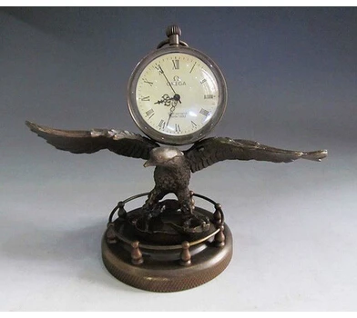 Copper Brass CHINESE crafts decor ation Asian Chinese collect Bronze Copper Eagle sculpture mechanical clock watch Statue
Copper Brass CHINESE crafts decor ation Asian Chinese collect Bronze Copper Eagle sculpture mechanical clock watch Statue