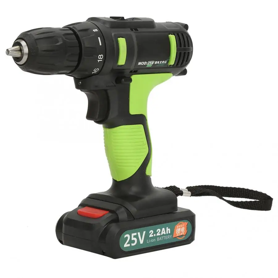 25V 2-Speed Electric Cordless Drill 10mm 3/8'' Chuck Screwdriver US Plug 110-240V
25V 2-Speed Electric Cordless Drill 10mm 3/8'' Chuck Screwdriver US Plug 110-240V