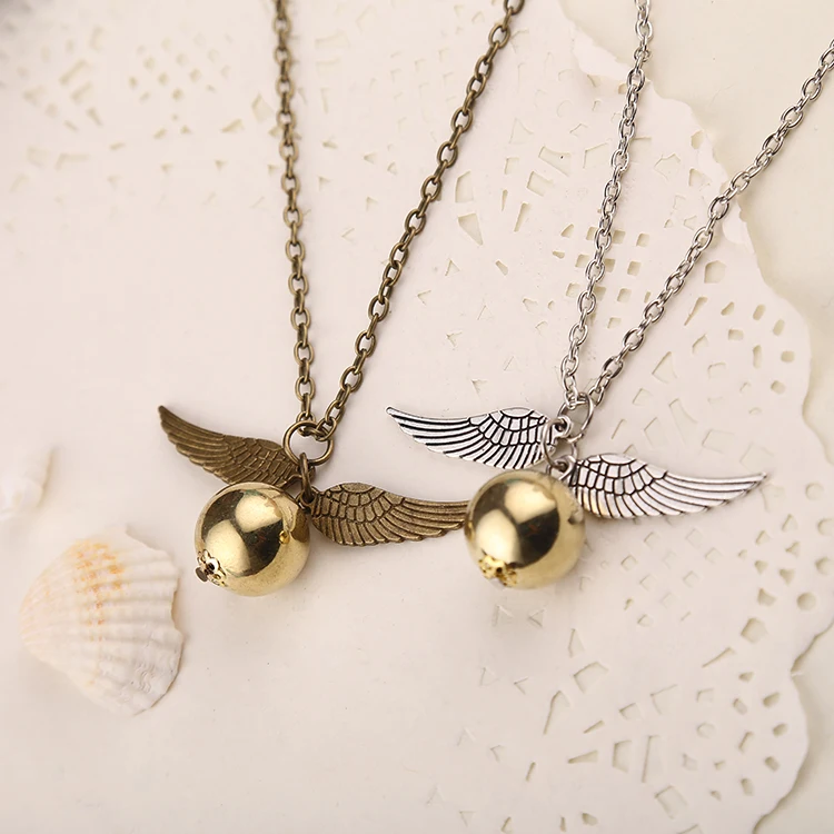 Golden Snitch Necklace Quidditch Fly Ball Antique Bronze Silver Wing Pendant Steampunk Vintage Movie Jewelry Men Women Wholesale
Golden Snitch Necklace Quidditch Fly Ball Antique Bronze Silver Wing Pendant Steampunk Vintage Movie Jewelry Men Women Wholesale
