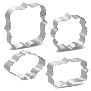 KENIAO Plaque Cookie Cutters Set - 4 Piece- Frame Fondant Cutters - Oval, Square, Rectangle and Blessing Frame - Stainless Steel
KENIAO Plaque Cookie Cutters Set - 4 Piece- Frame Fondant Cutters - Oval, Square, Rectangle and Blessing Frame - Stainless Steel
