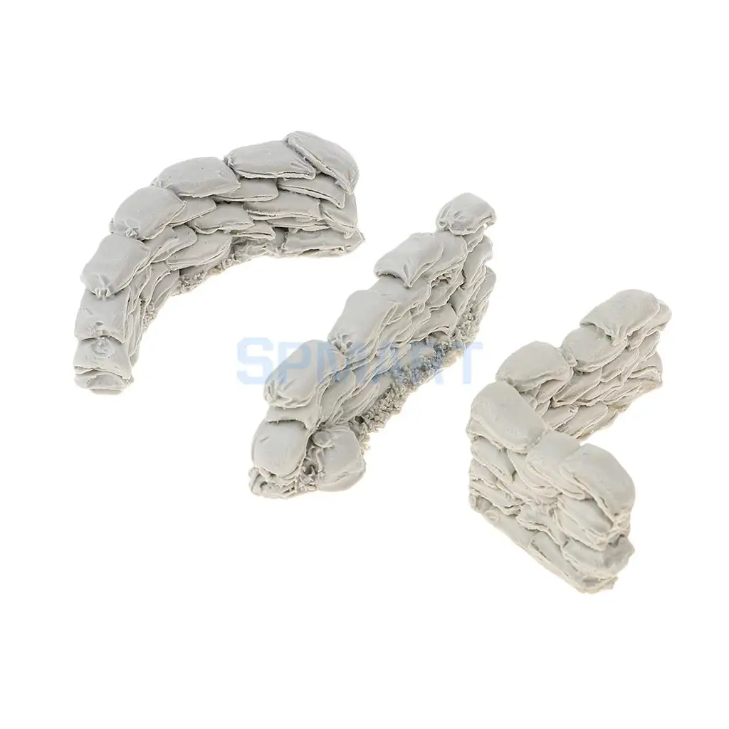 1/35 Scale Resin Millitary Soldier Scenario Accessories Sandbag Walls Combination Resin Kit Sand Model Landscape Scene Toys
