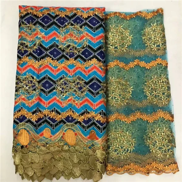 High class African 6y real ankara batik wax cord lace fabric matching with 2y French net lace fabric for dress set WNL37
High class African 6y real ankara batik wax cord lace fabric matching with 2y French net lace fabric for dress set WNL37