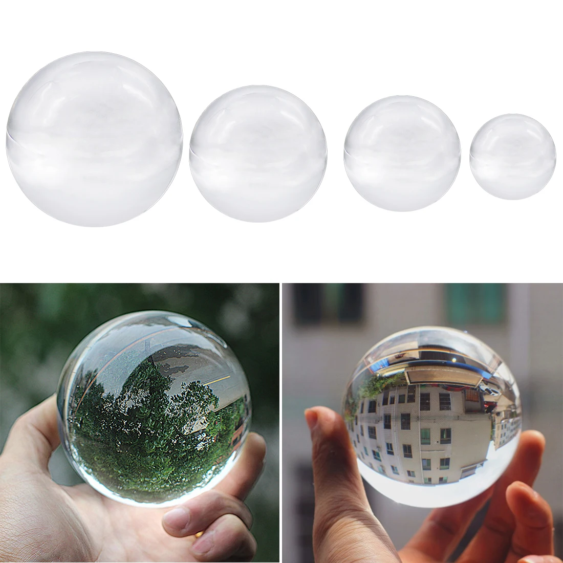 4 size Crystal Ball Sphere Figurines Miniatures PPhotography Props Lensball Bridal Wedding Party Decoration Tool
4 size Crystal Ball Sphere Figurines Miniatures PPhotography Props Lensball Bridal Wedding Party Decoration Tool