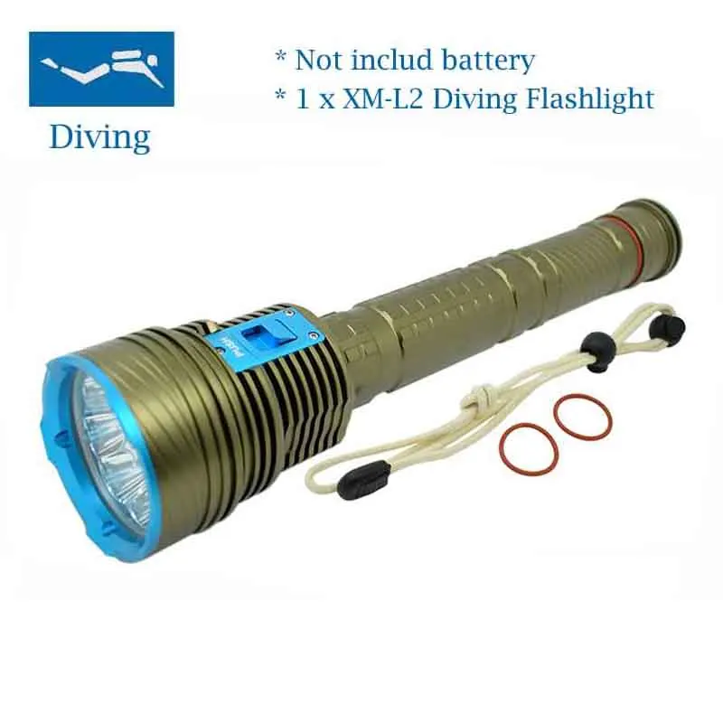 Power Hunting Torch 90W 20000 Lumen 9 x XM-L2 LED Diving Flashlight Torch 150M Underwater Waterproof LED Flash Light Lantern
Power Hunting Torch 90W 20000 Lumen 9 x XM-L2 LED Diving Flashlight Torch 150M Underwater Waterproof LED Flash Light Lantern