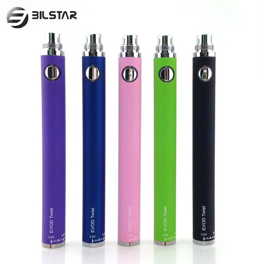 Bilstar top quality Evod Twist VV battery Variable Voltage 1100mah Electronic Cigarette 3.2V-4.8V adjustable vape pen vaporizer
Bilstar top quality Evod Twist VV battery Variable Voltage 1100mah Electronic Cigarette 3.2V-4.8V adjustable vape pen vaporizer