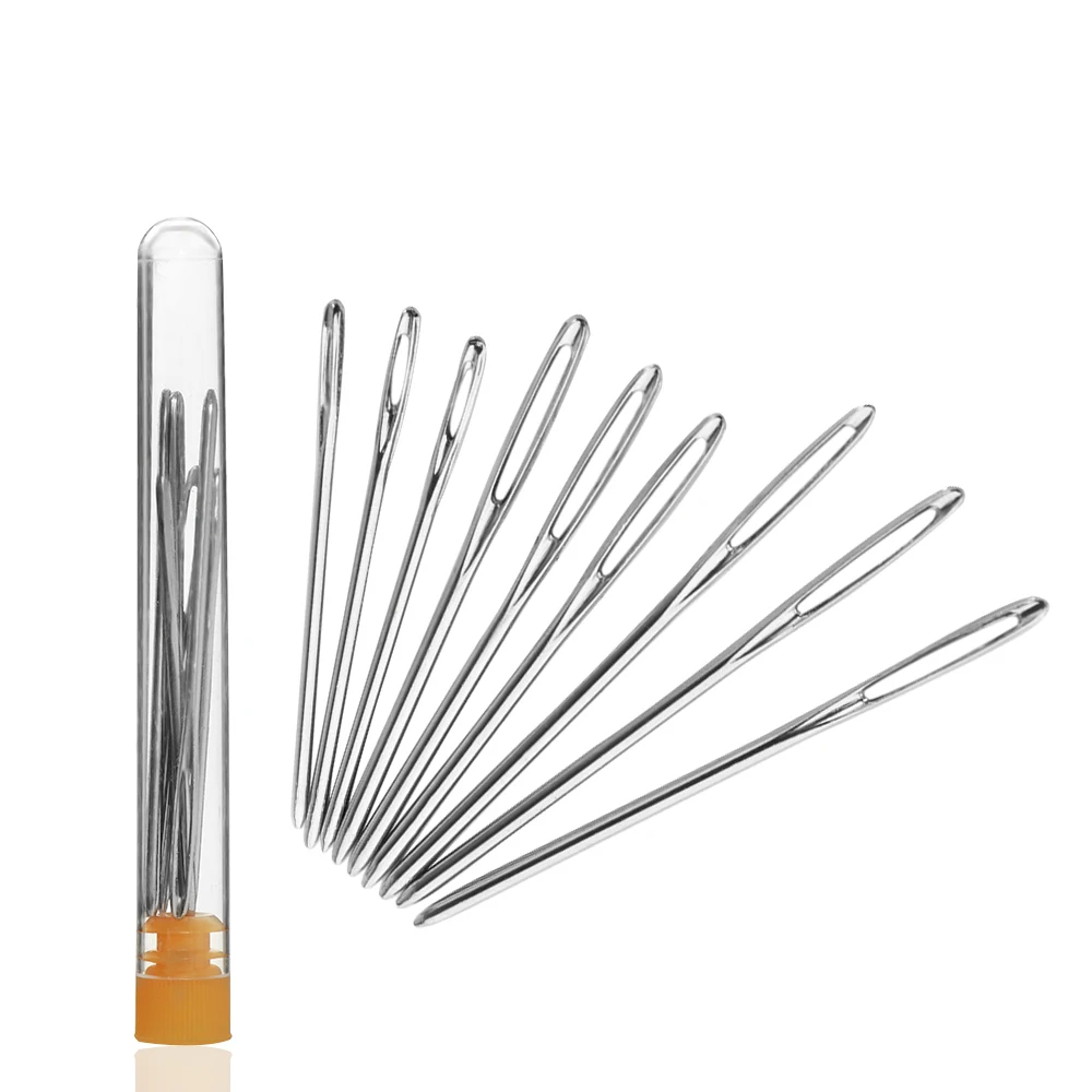9pcs/set Large-eye Stainless Steel Blunt Needles Yarn Knitting Cross Stitch Needles Sewing Tools Include 3 sizes
9pcs/set Large-eye Stainless Steel Blunt Needles Yarn Knitting Cross Stitch Needles Sewing Tools Include 3 sizes