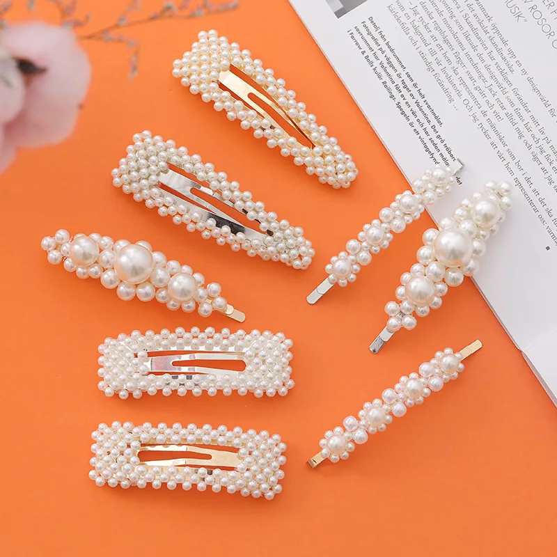 2PCS 2.5cm*7.6cm Pearls covered Golden Rectangle Metal Snap Clip Hairpin for Women Girls large hair clips Hair Accessories
2PCS 2.5cm*7.6cm Pearls covered Golden Rectangle Metal Snap Clip Hairpin for Women Girls large hair clips Hair Accessories