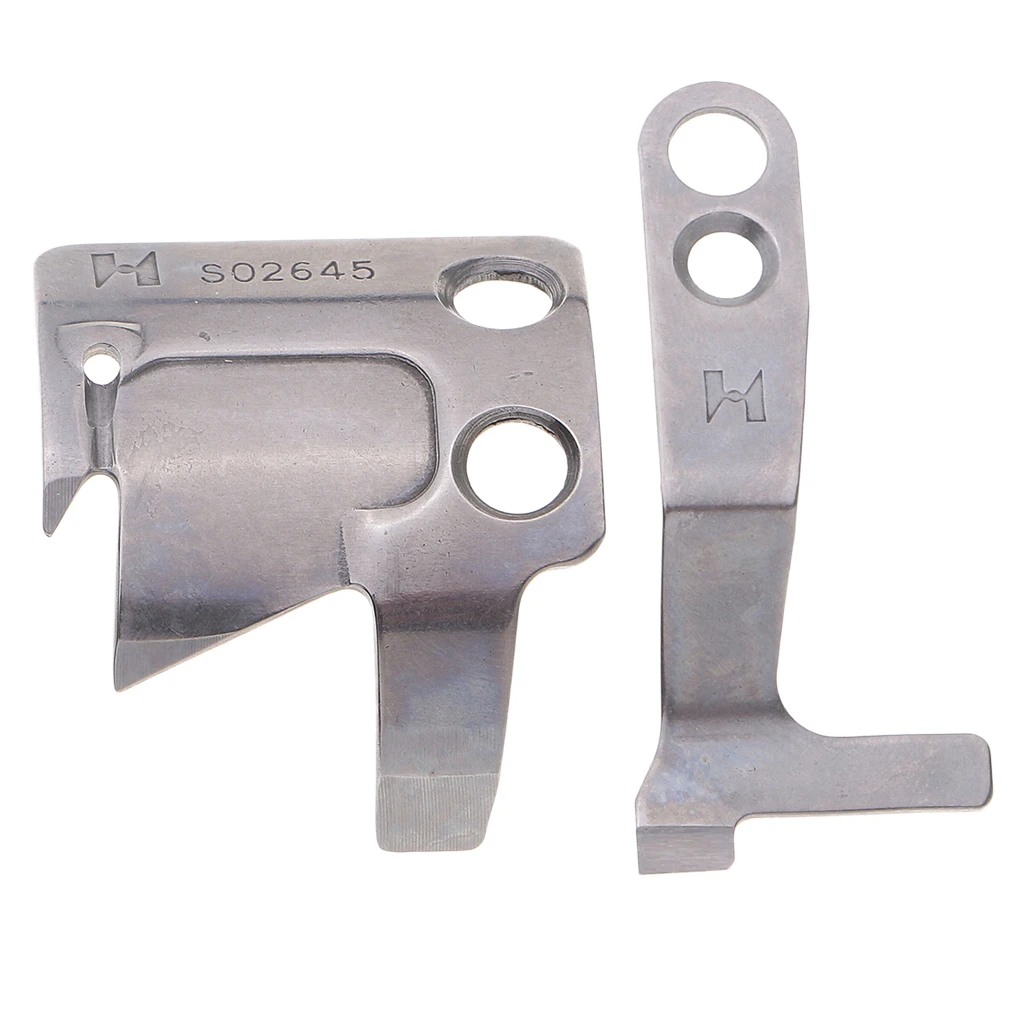 2 Pieces Fixed & Movable Knife S02637-001 S02645-001 for Industrial Sewing Machines 2 Pieces Fixed & Movable Knife S02637-001 S02645-001 for Industrial Sewing Machines