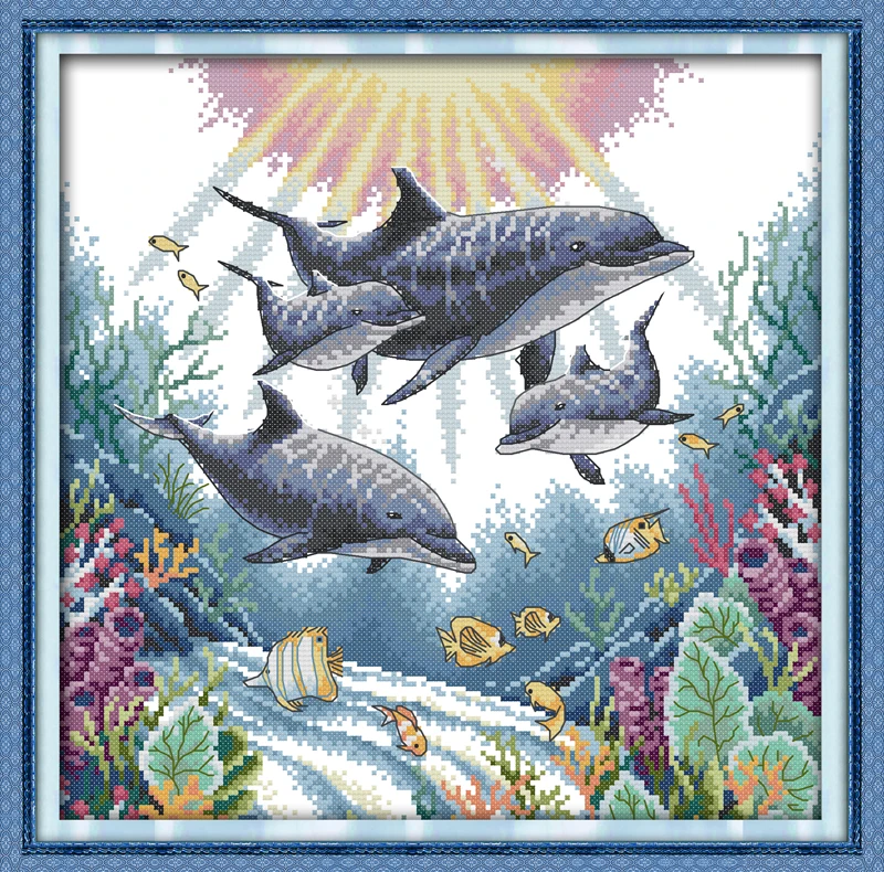 Dolphin counted printed on fabric DMC 14CT 11CT Cross Stitch kitsembroidery needlework Sets Home Decor
Dolphin counted printed on fabric DMC 14CT 11CT Cross Stitch kitsembroidery needlework Sets Home Decor