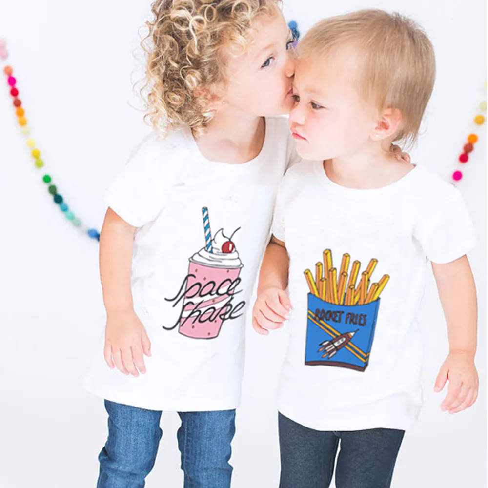 2018 Fashion Kids Children Baby Girl Boy Letter Print Soft Tops Cute Short Sleeve T-Shirt Brother sister friend Clothes camiseta
2018 Fashion Kids Children Baby Girl Boy Letter Print Soft Tops Cute Short Sleeve T-Shirt Brother sister friend Clothes camiseta