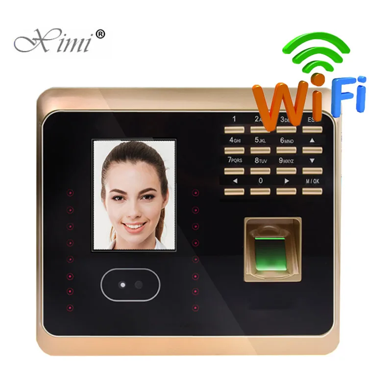 

DHL Free Shipping ZK UF100Plus Face Recognition Time Attendance System With Fingerprint Reader TCP/IP WIFI Facial Time Clock