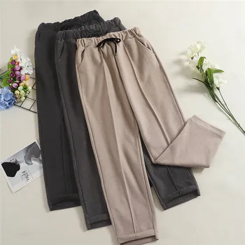 2018 Autumn Winter Women Ankle-Length Harem Pants New Warm Elastic Waist Woolen Pants Female Pencil Pants Casual Trousers AB1204
2018 Autumn Winter Women Ankle-Length Harem Pants New Warm Elastic Waist Woolen Pants Female Pencil Pants Casual Trousers AB1204