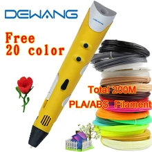 Newest 1.75mm ABS/PLA DIY Smart 3d drawing printer pen Maker christmas gifts +Adapter Creative Gift For Kids Drawing Painting