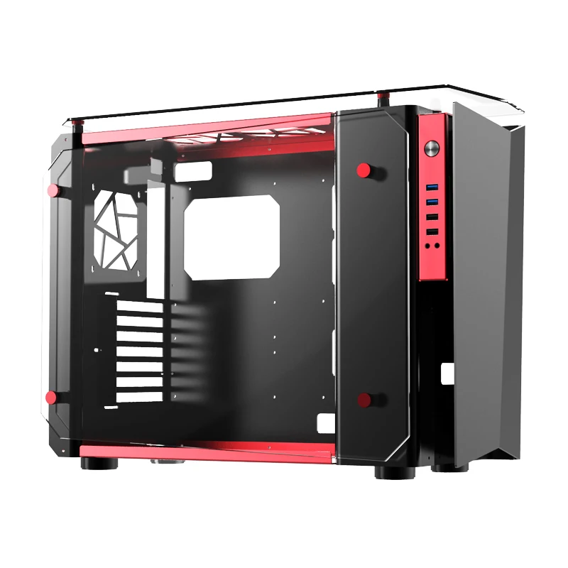CEMO Tower open ATX aluminum computer case Game water cooled computer tempered glass side through chassis
CEMO Tower open ATX aluminum computer case Game water cooled computer tempered glass side through chassis