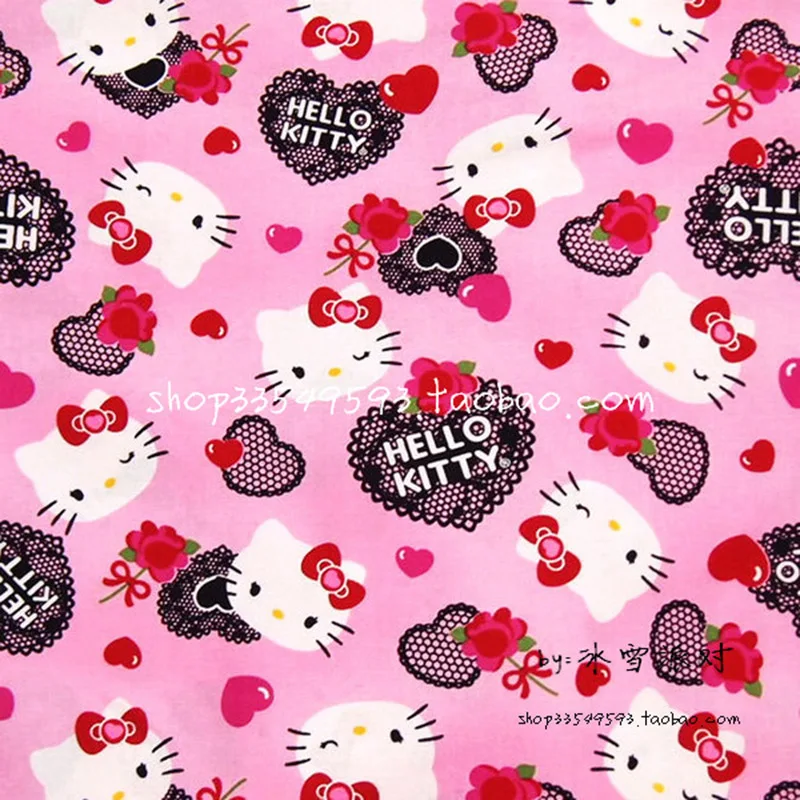 Width 140cm Pink 100% Cotton Fabric Hello Kitty Heart Lace Printed Fabric Patchwork Sewing Material For Diy Children's Clothing
Width 140cm Pink 100% Cotton Fabric Hello Kitty Heart Lace Printed Fabric Patchwork Sewing Material For Diy Children's Clothing