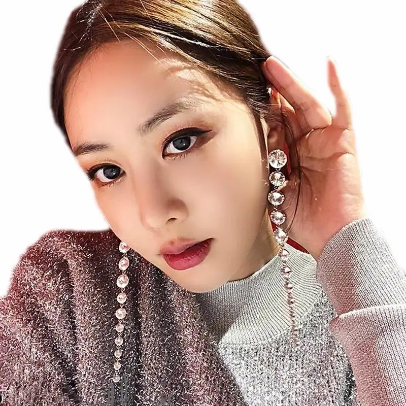 Luxury Crystal Long Earrings For Women White Stone Party Wedding Fashion Jewelry Statement Big Earrings Valentine's Day Gifts
Luxury Crystal Long Earrings For Women White Stone Party Wedding Fashion Jewelry Statement Big Earrings Valentine's Day Gifts