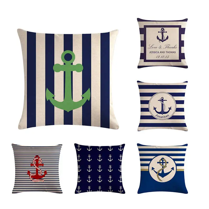 Sea Blue Compass Printed Cushion Cover Anchor Pattern Marine Ship Throw Pillow Case Decorative Pillowcase Cojines Almofadas H766
Sea Blue Compass Printed Cushion Cover Anchor Pattern Marine Ship Throw Pillow Case Decorative Pillowcase Cojines Almofadas H766