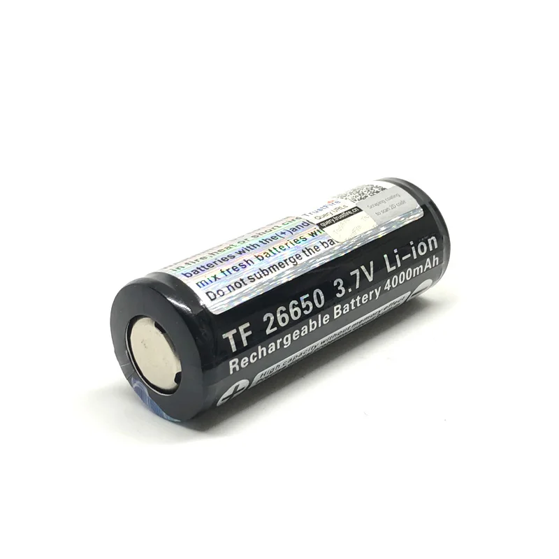 TrustFire 3.7V 4000mAh 26650 Li-ion Battery Rechargeable Protected Lithium Batteries Cell with PCB For Flashlights/E-Cigarettes
TrustFire 3.7V 4000mAh 26650 Li-ion Battery Rechargeable Protected Lithium Batteries Cell with PCB For Flashlights/E-Cigarettes