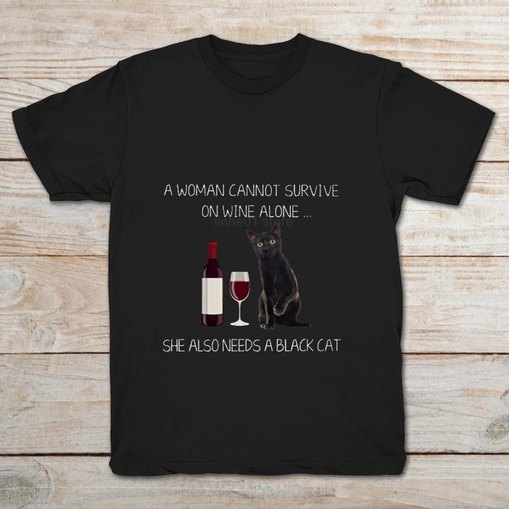 GILDAN Brand A Woman Cannot Survive On Wine Alone She Also Needs A Black Cat 2019 Summer Men's Short Sleeve T-Shirt
GILDAN Brand A Woman Cannot Survive On Wine Alone She Also Needs A Black Cat 2019 Summer Men's Short Sleeve T-Shirt