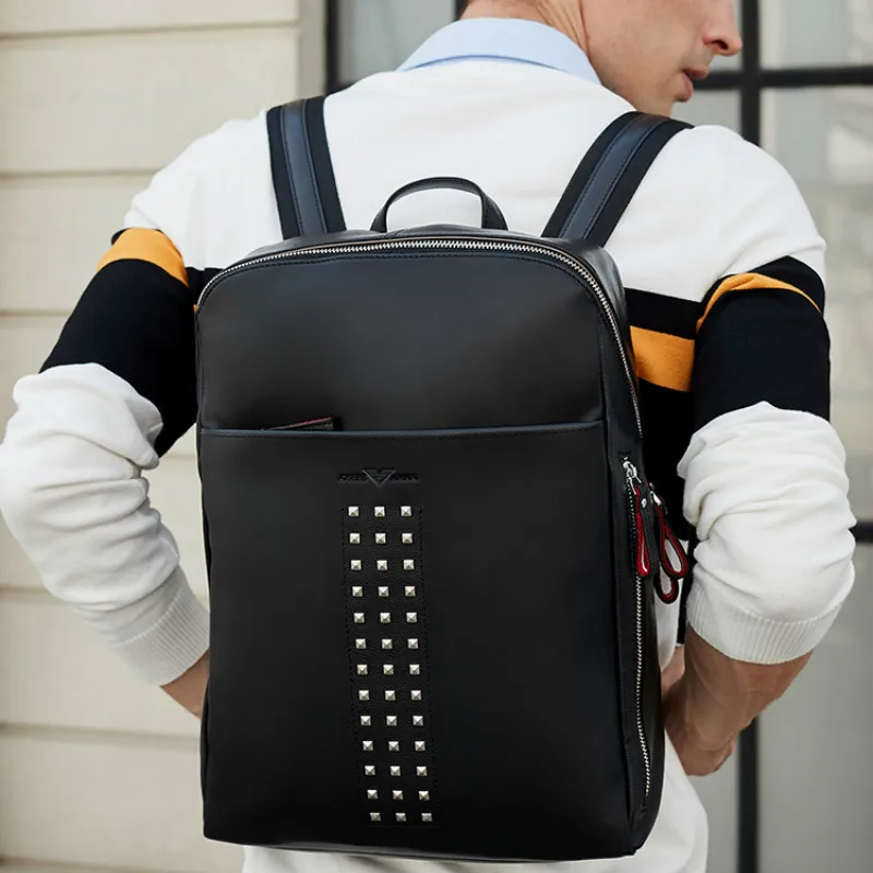 Genuine Leather Men Backpack Luxury Anti Theft Rivet Business Laptop Backpack Bookbag Student Bag
Genuine Leather Men Backpack Luxury Anti Theft Rivet Business Laptop Backpack Bookbag Student Bag