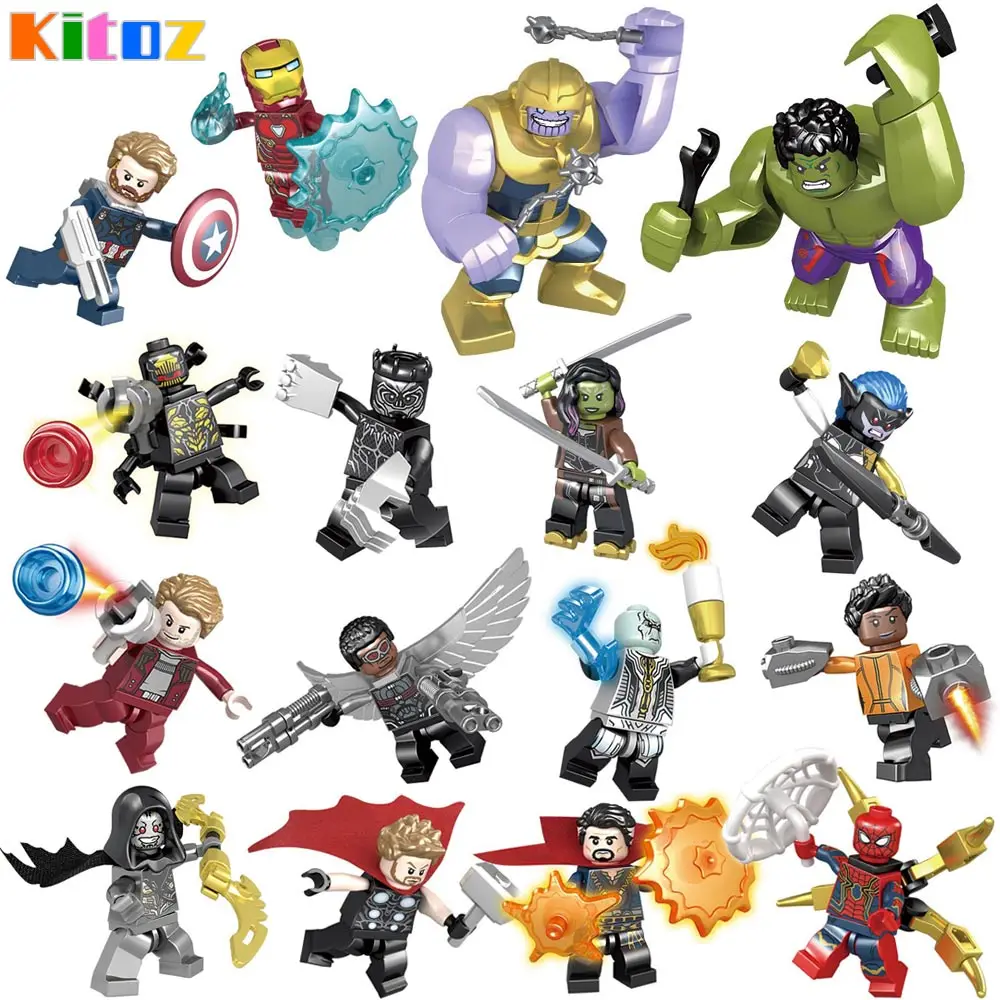 Kitoz 16pcs Avengers Infinity War Super Hero Superhero Hulk Captain America Figure Building Block Toy Compatible with lego
Kitoz 16pcs Avengers Infinity War Super Hero Superhero Hulk Captain America Figure Building Block Toy Compatible with lego