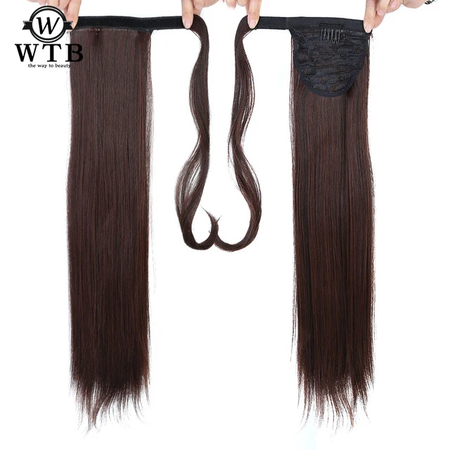 WTB 24'' Long Silky Straight Ponytails Clip In Synthetic Pony Tail Heat Resistant Fake Hair Extension wrap round hairpiece
WTB 24'' Long Silky Straight Ponytails Clip In Synthetic Pony Tail Heat Resistant Fake Hair Extension wrap round hairpiece