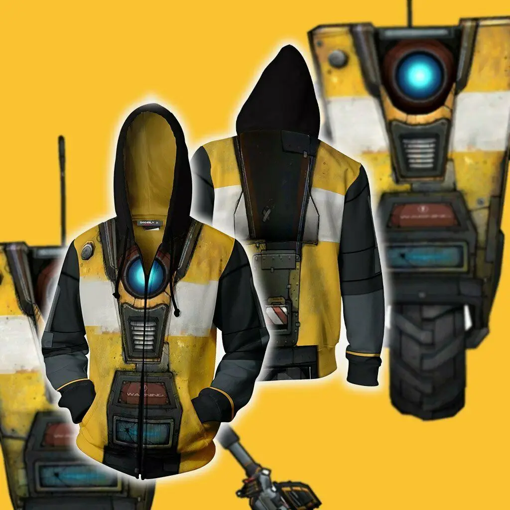 Borderlands Claptrap Full Zip Up Hoodie Asia Size S-5XL Men's Cosplay Costume Sweatshirt Hooded Zipper Coat Jacket Hoodies
Borderlands Claptrap Full Zip Up Hoodie Asia Size S-5XL Men's Cosplay Costume Sweatshirt Hooded Zipper Coat Jacket Hoodies