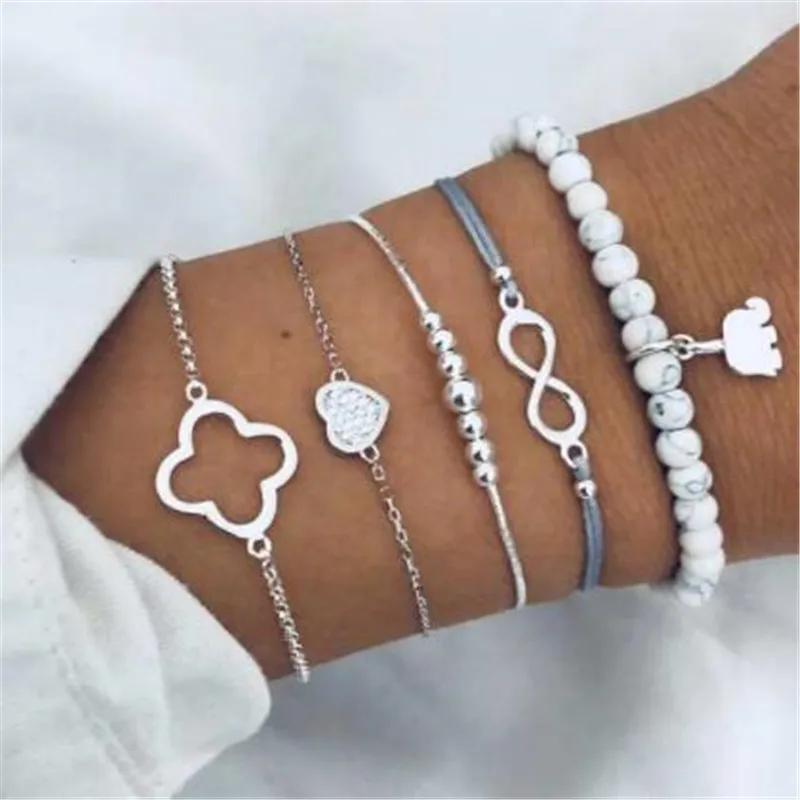 6Pcs/Set Classic Stone Beads Elephant Multilayer Adjustable Open Bracelet Set Women Fashion Party Jewelry Multiple Styles New
6Pcs/Set Classic Stone Beads Elephant Multilayer Adjustable Open Bracelet Set Women Fashion Party Jewelry Multiple Styles New