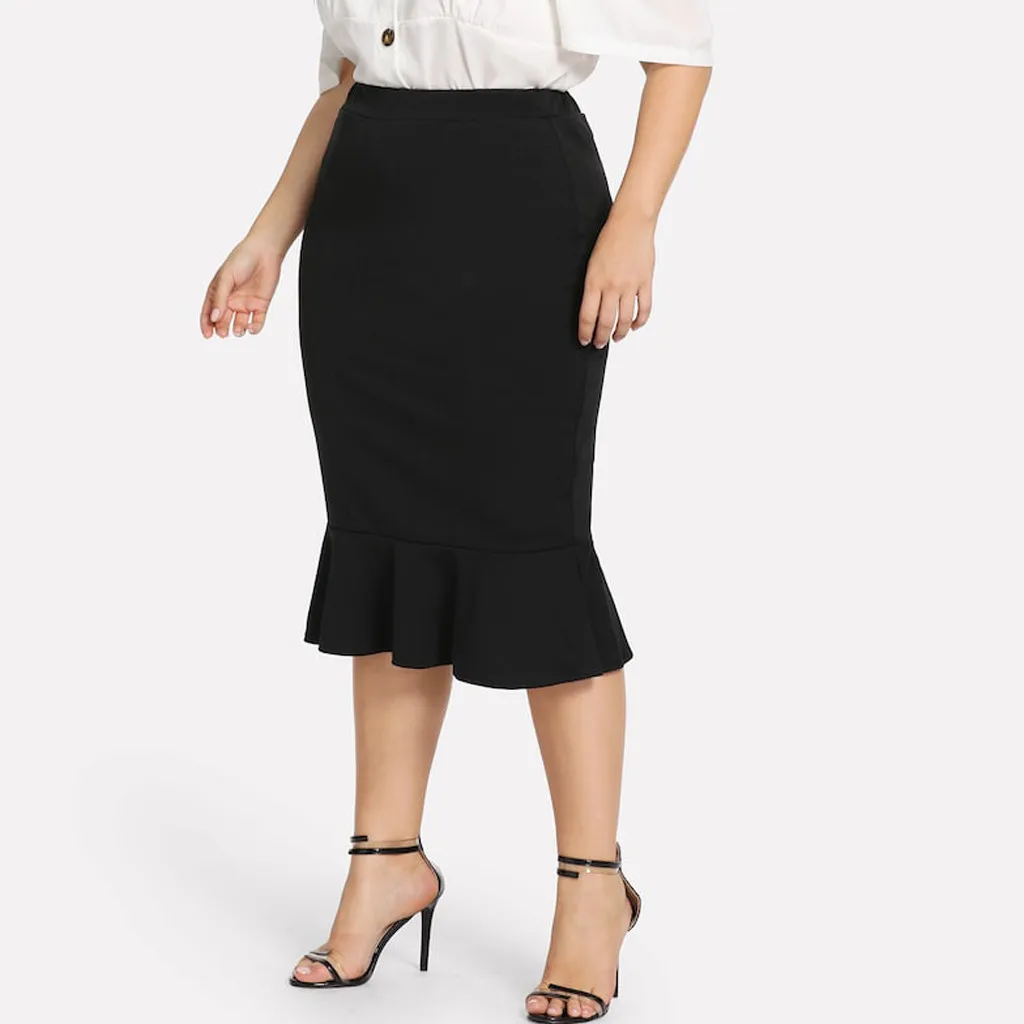 2019 XL-5XL Women Skirt Fashion OL Slim Bodycon Business Wear Ruffles office Style Plus Size Ladies Office Skirt AD
2019 XL-5XL Women Skirt Fashion OL Slim Bodycon Business Wear Ruffles office Style Plus Size Ladies Office Skirt AD
