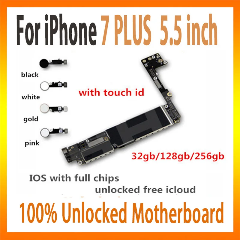 Original panel for iphone 7p 7 plus motherboard with touch ID unlocked for iphone 7+ card/fee with full chips,no iCloud MB
Original panel for iphone 7p 7 plus motherboard with touch ID unlocked for iphone 7+ card/fee with full chips,no iCloud MB