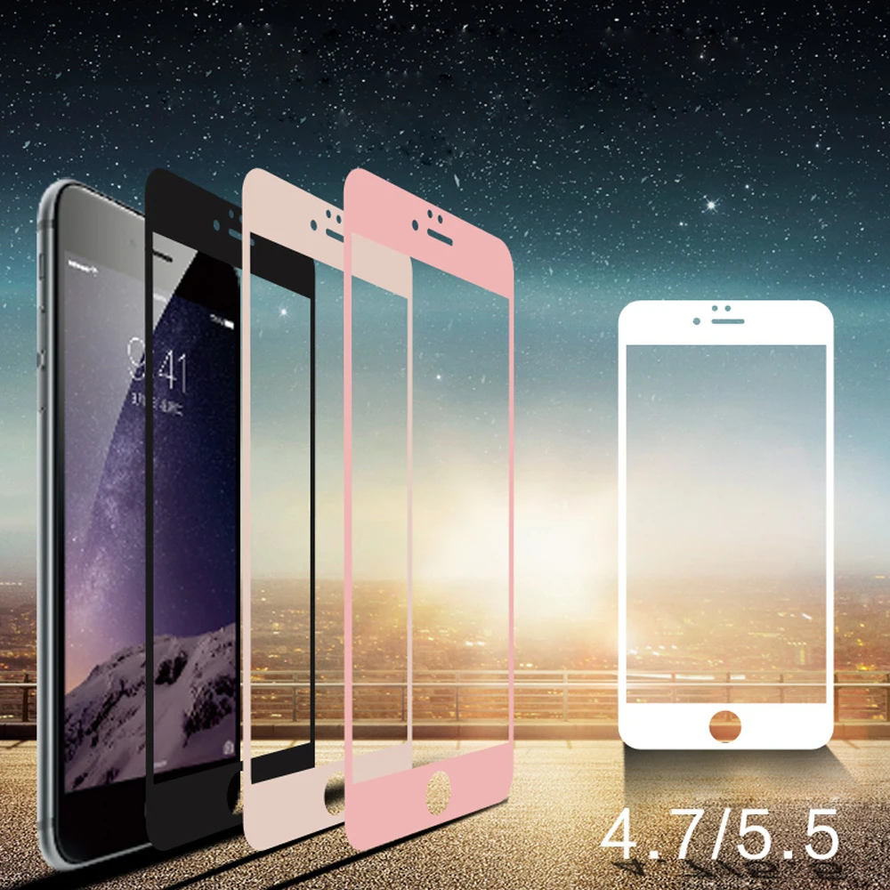 For iphone 8 Original Colorful Full Screen Protection Tempered Glass For iPhone 7 6 6S 6 Plus 8 plus Full Cover Phone Cases Film
For iphone 8 Original Colorful Full Screen Protection Tempered Glass For iPhone 7 6 6S 6 Plus 8 plus Full Cover Phone Cases Film