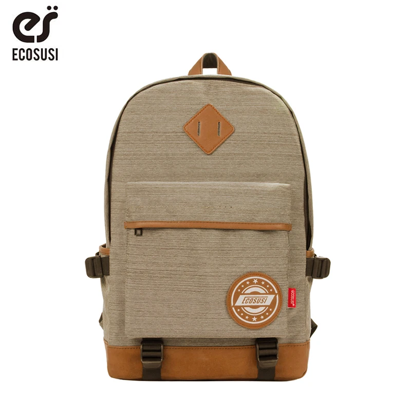 ECOSUSI Canvas School Bag Teenagers Vintage Laptop Backpack Travel Bagpack Male Big Size Work Bag Women Durable Fashion New Bag
ECOSUSI Canvas School Bag Teenagers Vintage Laptop Backpack Travel Bagpack Male Big Size Work Bag Women Durable Fashion New Bag