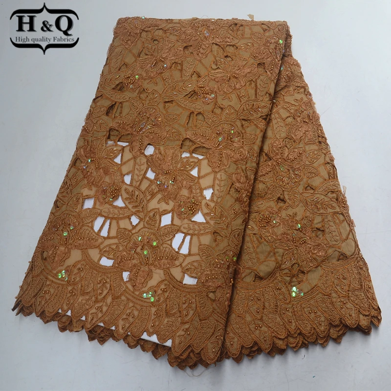 Hot design African lace fabrics with color beads and Sequins 5 yards High quality Organza lace fabric Hollow design for Wedding 
Hot design African lace fabrics with color beads and Sequins 5 yards High quality Organza lace fabric Hollow design for Wedding