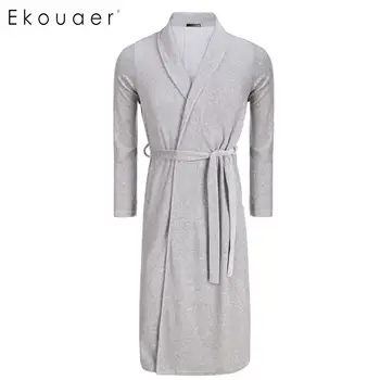 Ekouaer Men Sleepwear Loose Bathrobe Kimono Robes Fashion Solid Long Sleeve Waistband Dressing Gown Robes Homewear Autumn Winter
Ekouaer Men Sleepwear Loose Bathrobe Kimono Robes Fashion Solid Long Sleeve Waistband Dressing Gown Robes Homewear Autumn Winter
