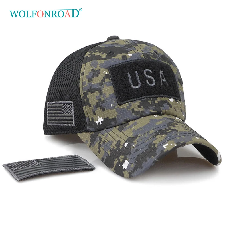 WOLFONROAD Men Summer Mesh Caps Military Army Caps Tactical Camouflage Baseball Hats Hiking Camping Cap Mountain Trekking Hats
WOLFONROAD Men Summer Mesh Caps Military Army Caps Tactical Camouflage Baseball Hats Hiking Camping Cap Mountain Trekking Hats