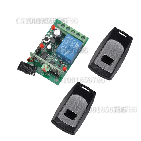24V 10A 1CH 200M RF wireless remote control switch system 1Receiver /switch &2Transmitter/ Non/Self-Latched/Latched 315 433
24V 10A 1CH 200M RF wireless remote control switch system 1Receiver /switch &2Transmitter/ Non/Self-Latched/Latched 315 433