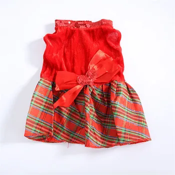 Lovely Christmas Red Plaid Pet Dog Dress Skirt European And American Foreign Trade Dog Clothes
Lovely Christmas Red Plaid Pet Dog Dress Skirt European And American Foreign Trade Dog Clothes