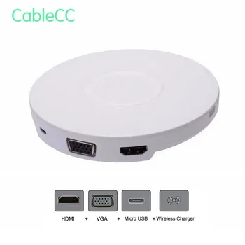 USB-C to HDMI 4K VGA 1080P Type-C Adapter with Wireless Charge for Laptop & Macbook & iPhone
USB-C to HDMI 4K VGA 1080P Type-C Adapter with Wireless Charge for Laptop & Macbook & iPhone